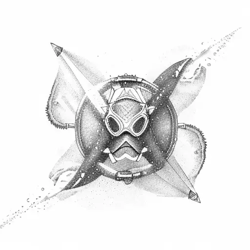 oceans wind mountain snow  kitesurf tattoo design idea