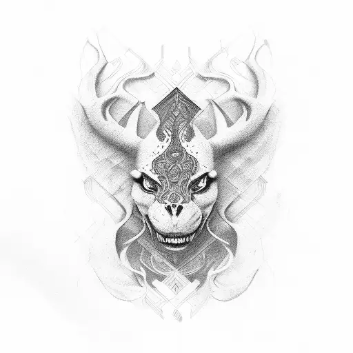 vertically Open scroll tattoo design idea