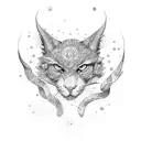 Open scroll with a rudder inside tattoo design idea