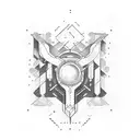Open scroll with a rudder inside tattoo design idea