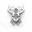 vertically Open scroll tattoo design idea