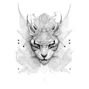 vertically Open scroll tattoo design idea
