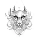 vertically Open scroll tattoo design idea