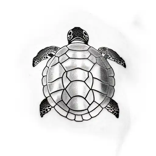 aggressive turtle tattoo design idea