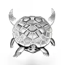 angry turtle tattoo design idea