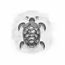 angry turtle tattoo design idea