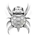 angry turtle tattoo design idea