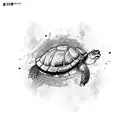 angry turtle tattoo design idea