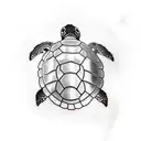 aggressive turtle tattoo design idea