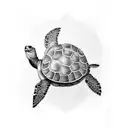 aggressive turtle tattoo design idea