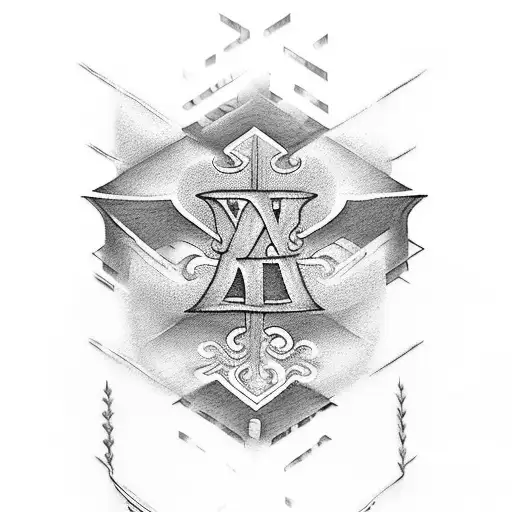 tattoo of the Roman numerals for November 21, 2002, with elements of graffiti art tattoo design idea