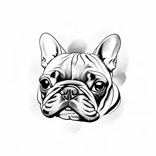 French Bulldog tattoo design idea