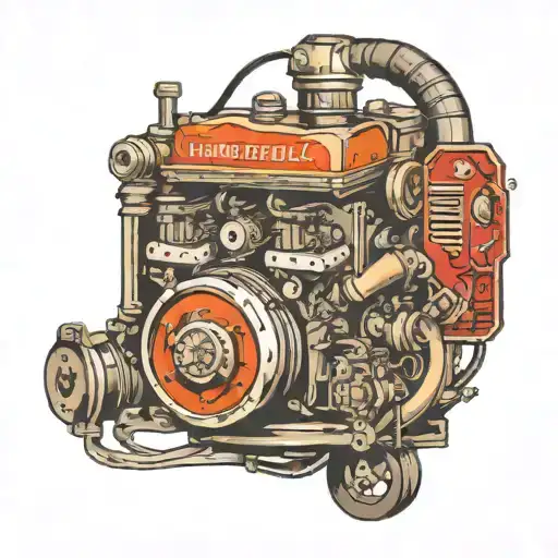 Highbarger Engine Co. EST 1984  tattoo design idea
