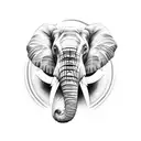 elephant face tattoo design idea