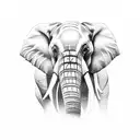 elephant face tattoo design idea