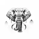 elephant face tattoo design idea