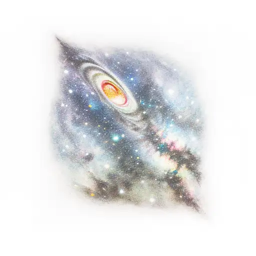 milky way galaxy tattoo design idea
