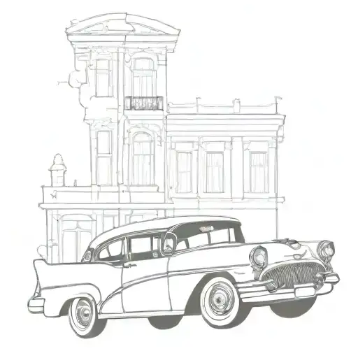 year 1957 Buick century tattoo design idea