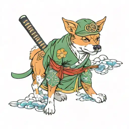 roronoa Zoro as a dog tattoo design idea