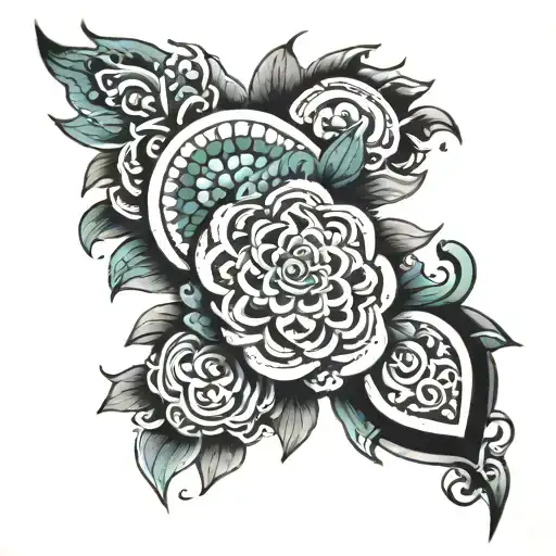 design tatto idea with nepali theme sleeve tattoo design idea