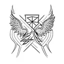 A phoenix emerging from lines of code, symbolizing rebirth and growth tattoo design idea