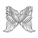 angel wings, crosses  tattoo design idea