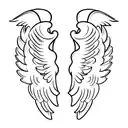 angel wings, crosses  tattoo design idea