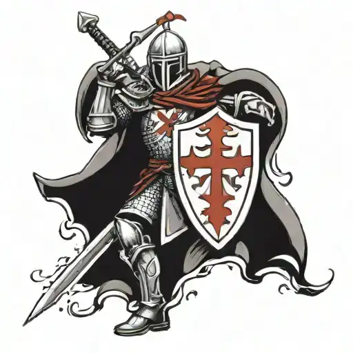 knight templar knight tattoo design idea