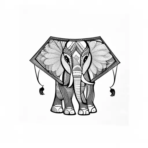 elephant tattoo design idea