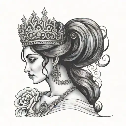 cabloca mariana turkish princess minimalist drawing tattoo design idea