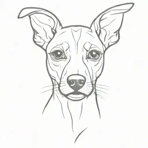 cachorro pinscher tattoo design idea