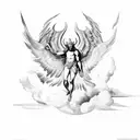 renaissance depiction of lucifer's fall from heaven tattoo design idea