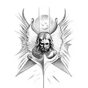 renaissance depiction of lucifer's fall from heaven tattoo design idea