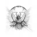 renaissance depiction of lucifer's fall from heaven tattoo design idea