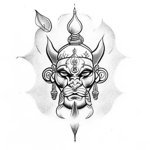 God Hanuman Raksha Mantra Tattoo, God Hanuman Tattoo, Hanuman Mantra Tattoo,  For Boys Tattoo, Sticker Temporary Tattoo,