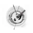 Guitar, Drum, Bass tattoo design idea