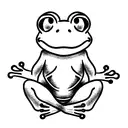 frog meditating tattoo design idea