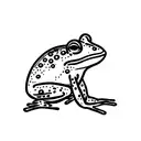 frog meditating tattoo design idea