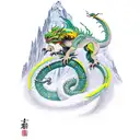 Aiguille du midi chamonix, couloir cunningham, green and yellow dragon, ascend, pass under bridge, snow, nighttime  tattoo design idea