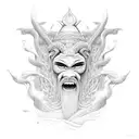 representation of Nyami Nyami, the Zambezi River God tattoo design idea
