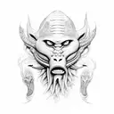 representation of Nyami Nyami, the Zambezi River God tattoo design idea