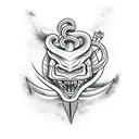 representation of Nyami Nyami, the Zambezi River God tattoo design idea