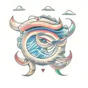 representation of Nyami Nyami, the Zambezi River God tattoo design idea
