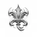 fleur de lis tattoo design idea