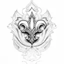 fleur de lis tattoo design idea