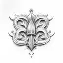 fleur de lis tattoo design idea