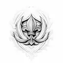 fleur de lis tattoo design idea