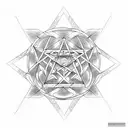 satanic pentagram tattoo design idea