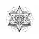 satanic pentagram tattoo design idea