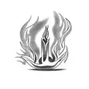 eternal flame tattoo design idea